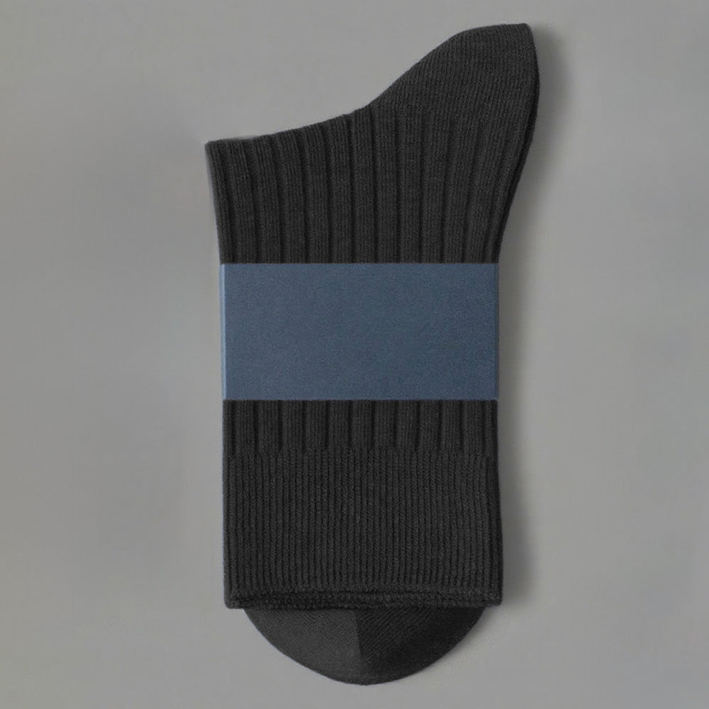 Chaussettes d'affaires en coton à double manche pour hommes avec des propriétés absorbantes et désodorisantes