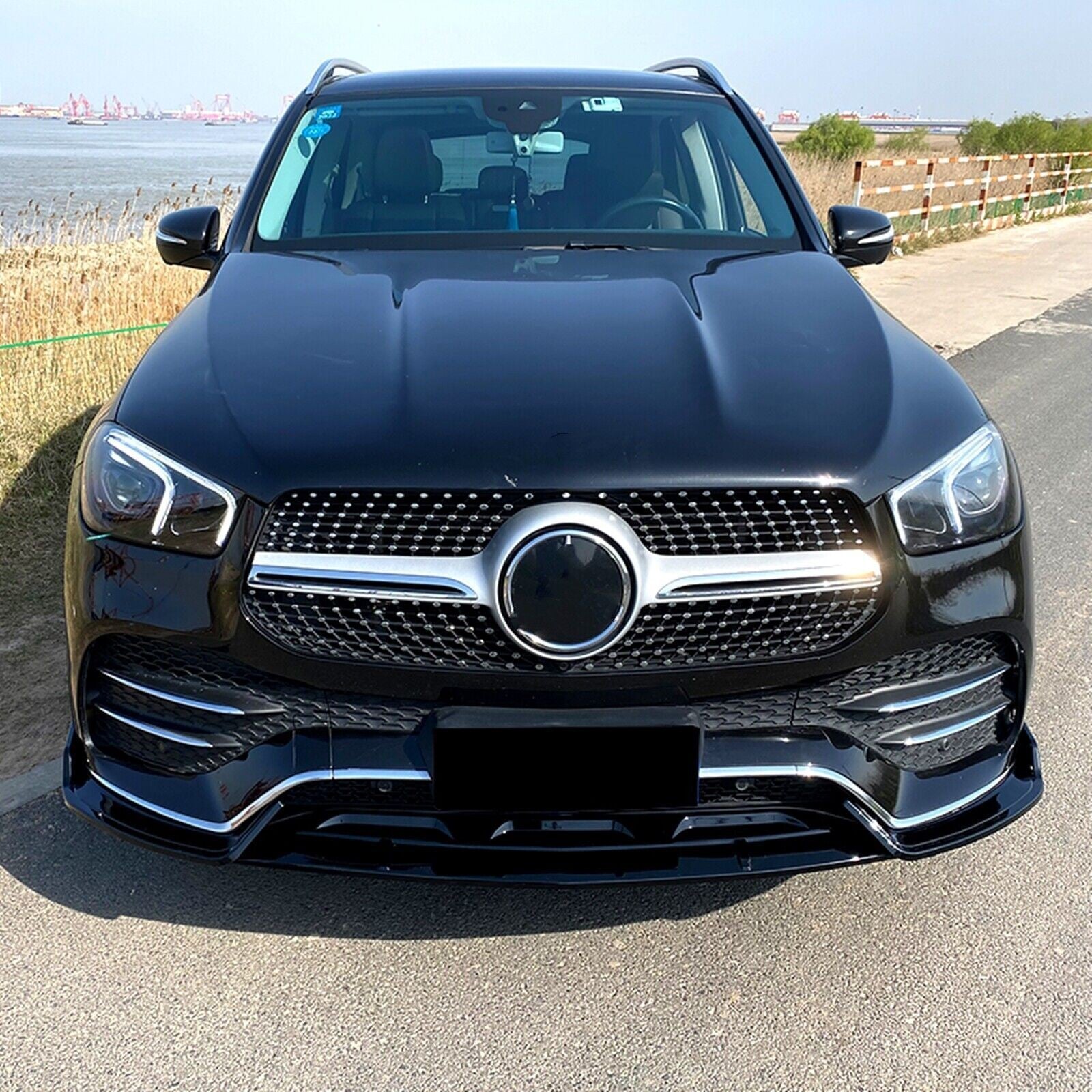 Gloss Black Front Spoiler Lip M Ercedes Classe GLE W167 C167