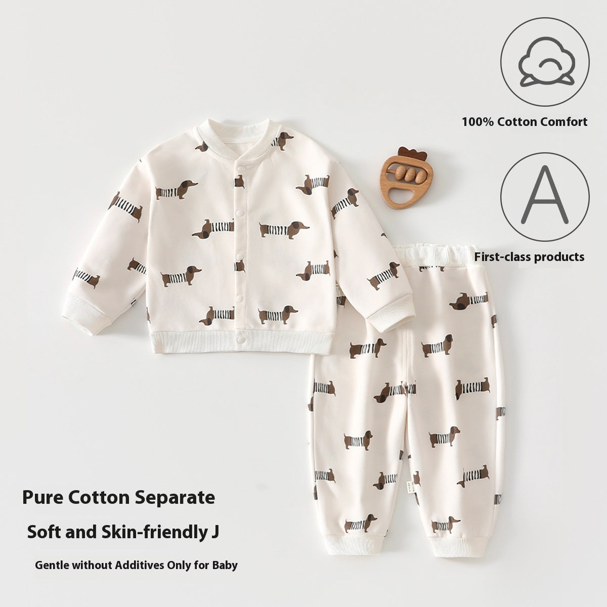 Pure Cotton Printemps et Automne Baby Split Chandail costume pour enfants Garçons