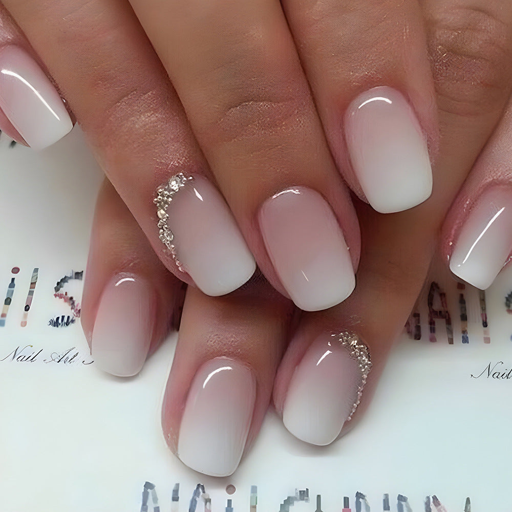 Améliorez votre look 24-pièces Court carré transparent de glace Gradient Pure-sex Design Full-cove