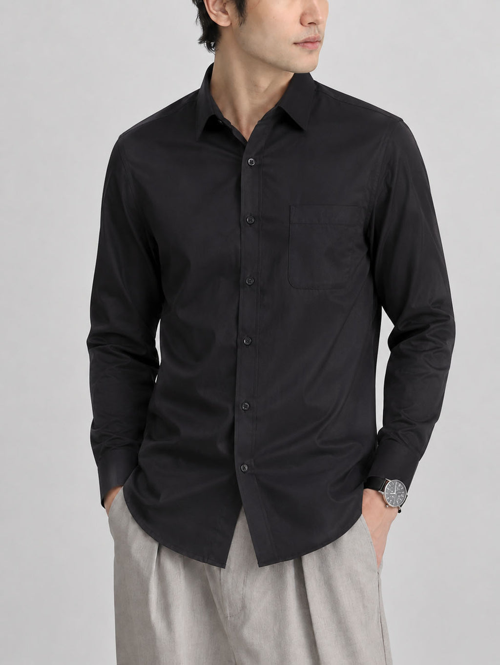 Chemise - Chemise décontractée pour homme à manches longues pleines en plein air