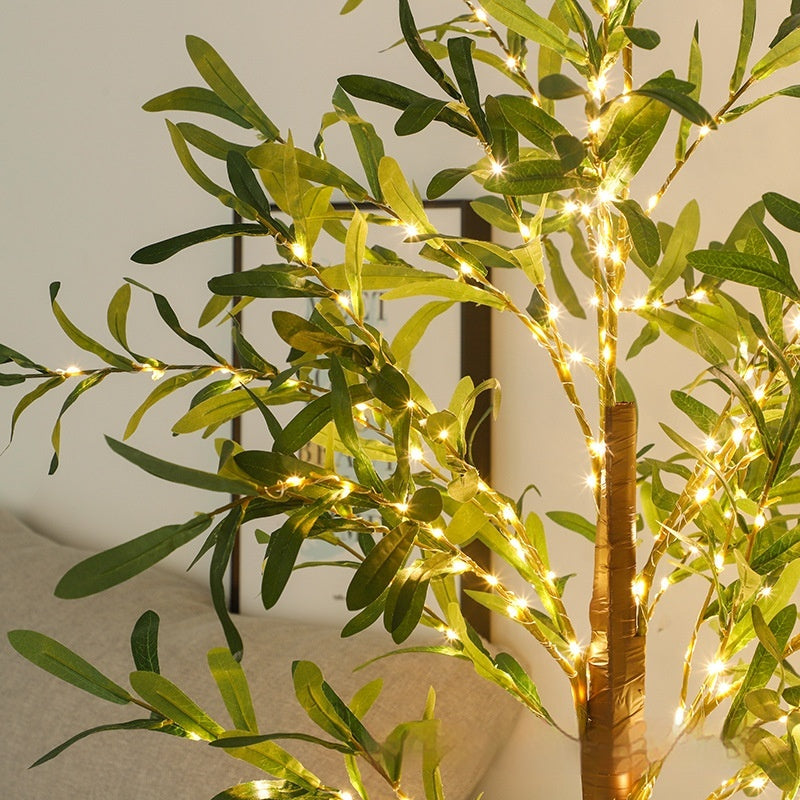 1.8m Simulation arbre feuille d'olive décoration jardin lampe d'arbre de paysage