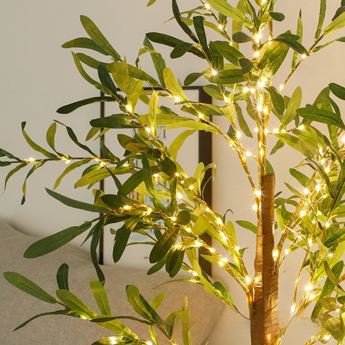1.8m Simulation arbre feuille d'olive décoration jardin lampe d'arbre de paysage