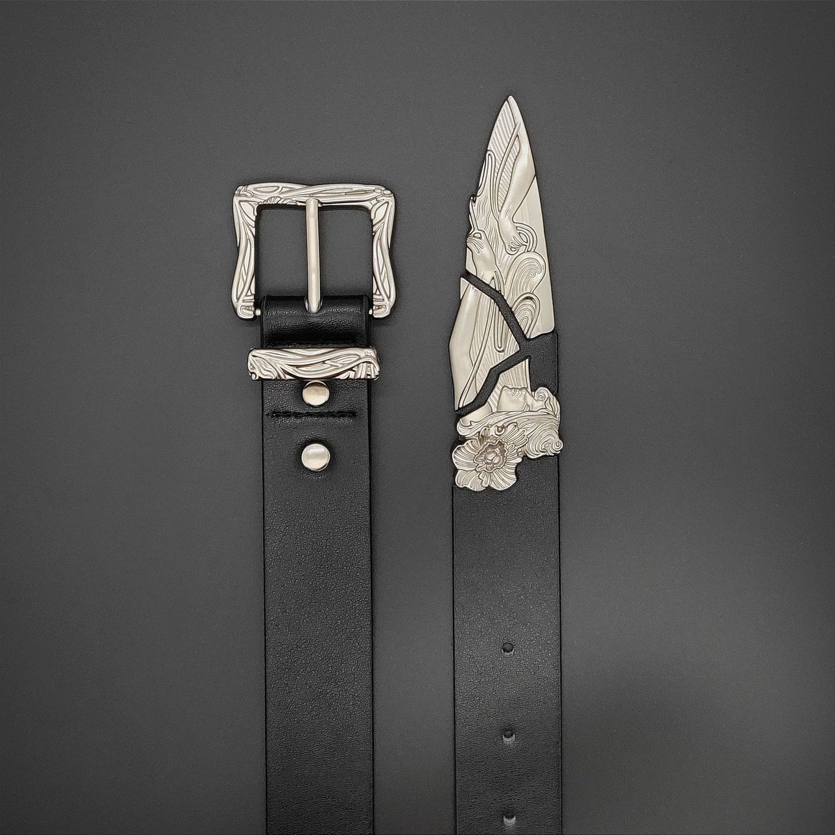 Retro Metal Western Breken Swordsman Ceinture sculptée