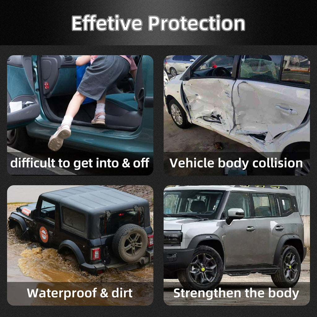 Barres des marches de descente pour 07-18 Jeep Wrangler JK Unlimited 4 Door