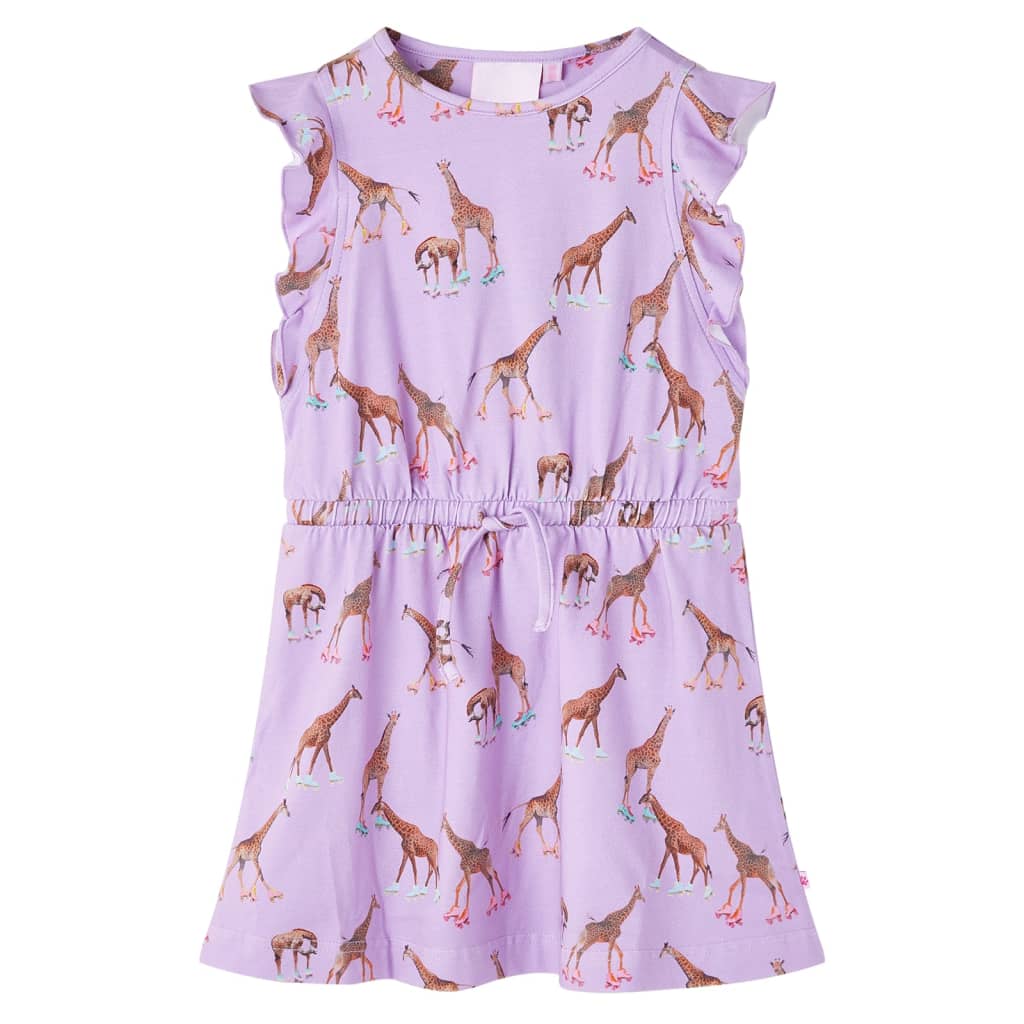 Robe pour enfants avec manches volantes et ceinture