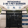 Barrière de chien de voiture avec crochet et fermeture boucle Double Zipper pour voiture VUS Respirant Mesh Barrie