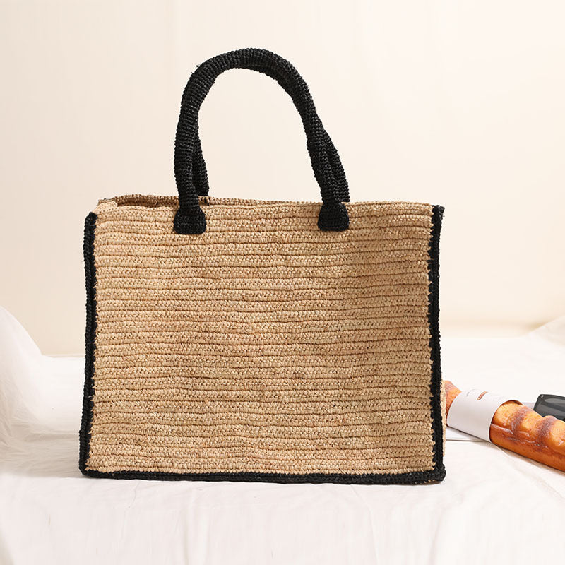 Sac à main pour femmes Raffia Square Straw