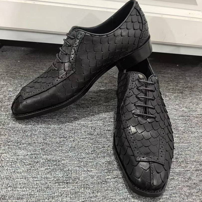 Chaussures d'affaires formelles en cuir modèle Dragon Homme style britannique