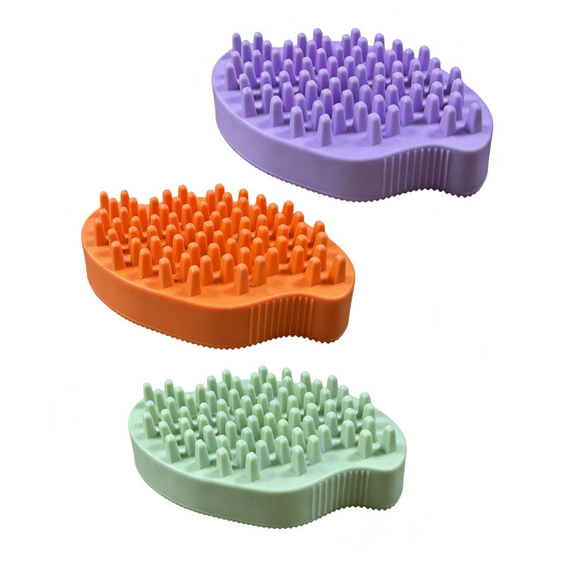 Brosse de bain pour animaux de compagnie Brosse de massage double-soudage