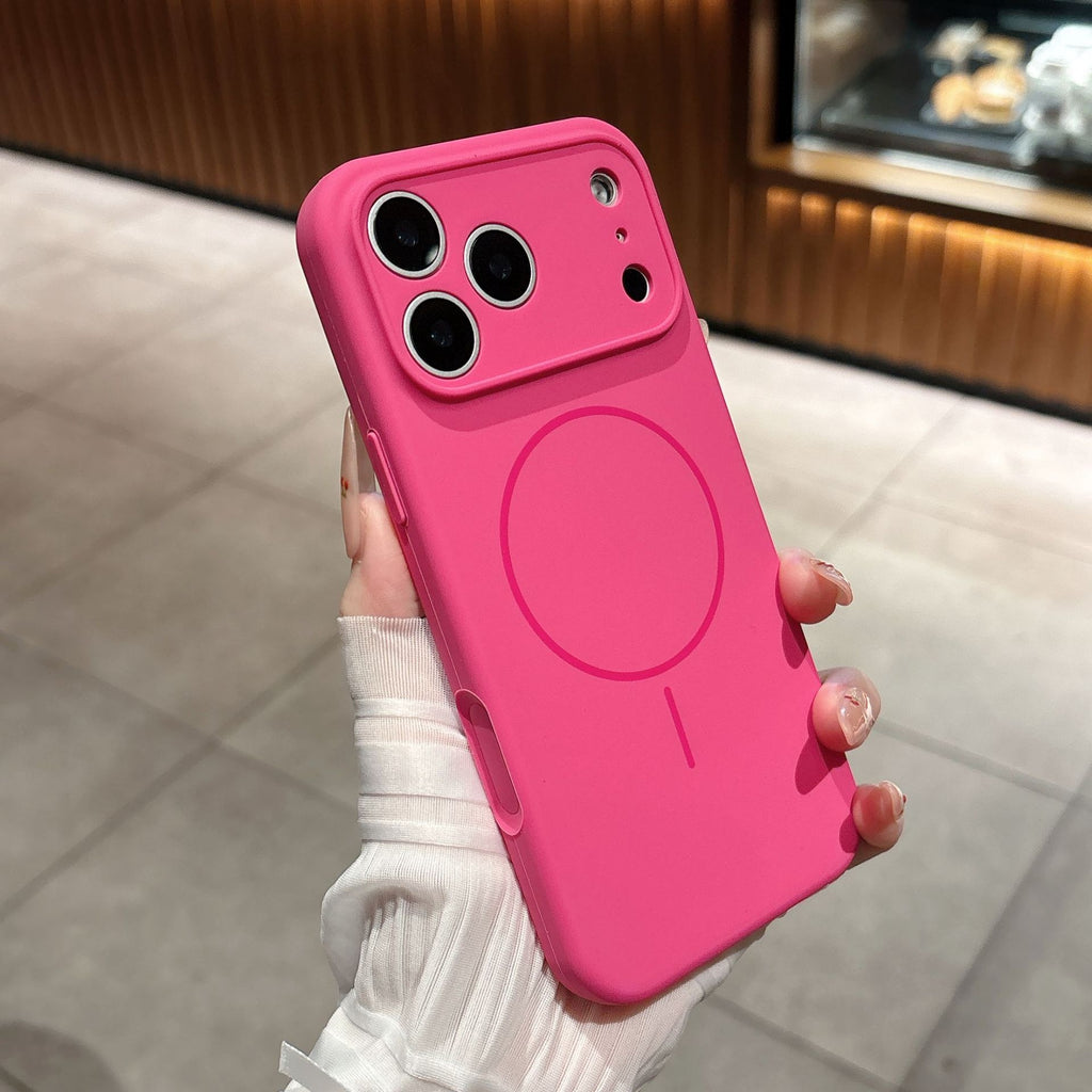 Applicable à 17 Fine Circle Magnetic Phone Case Silicone liquide