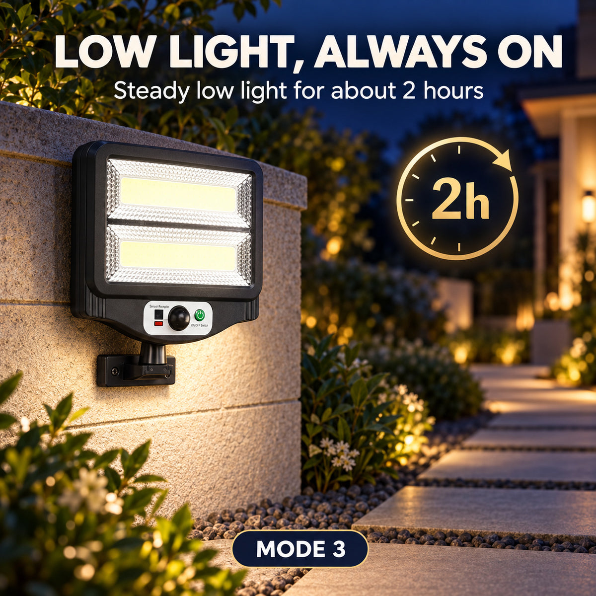 Capteur de mouvement rechargeable solaire COB LED lampe de travail 1500mAh pour auto W781 2 Street