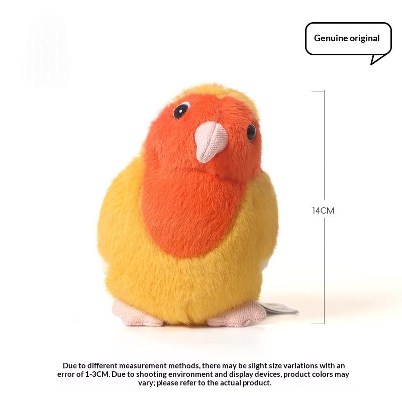 Jouet en peluche pour perroquet de pêche jaune