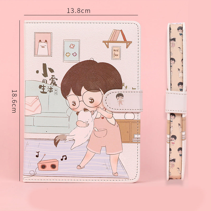 Fruit Print Notebook Planner Magnetic Buckle PU NoteBook Annuals Agenda Couleur Illustration