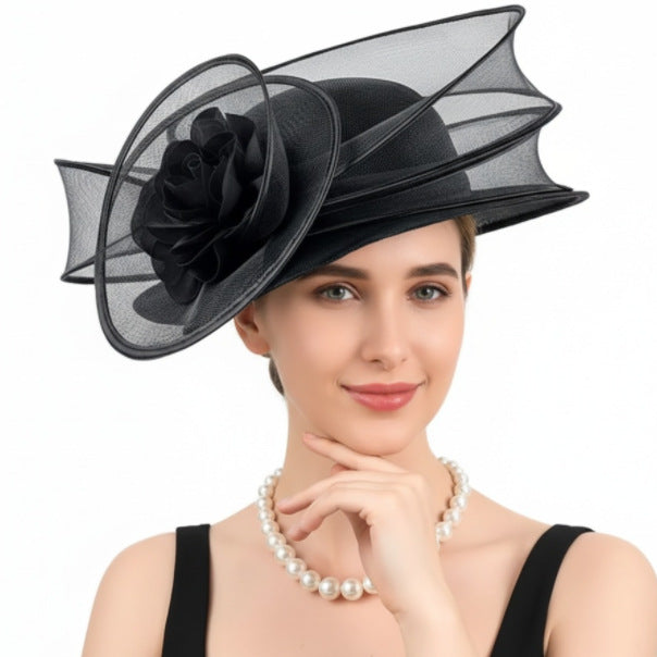 Chapeau de soleil pour femmes à large bord pour les occasions officielles