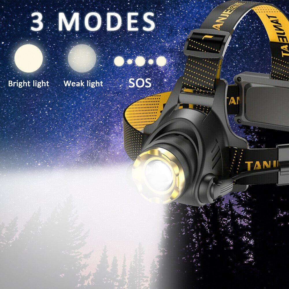 Super Bright 150000LM BATTERY LED phare USB phare lampe de poche