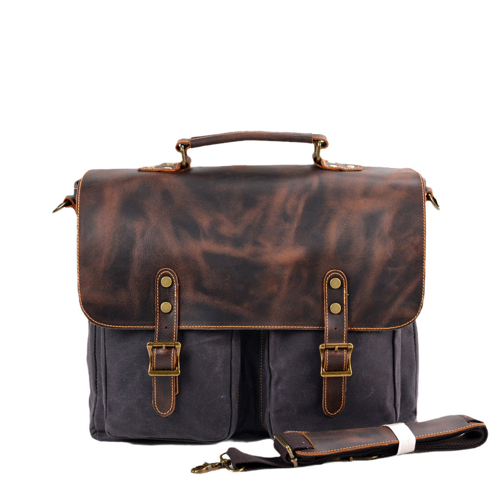 Sac à main imperméable à toile pointure en cuir