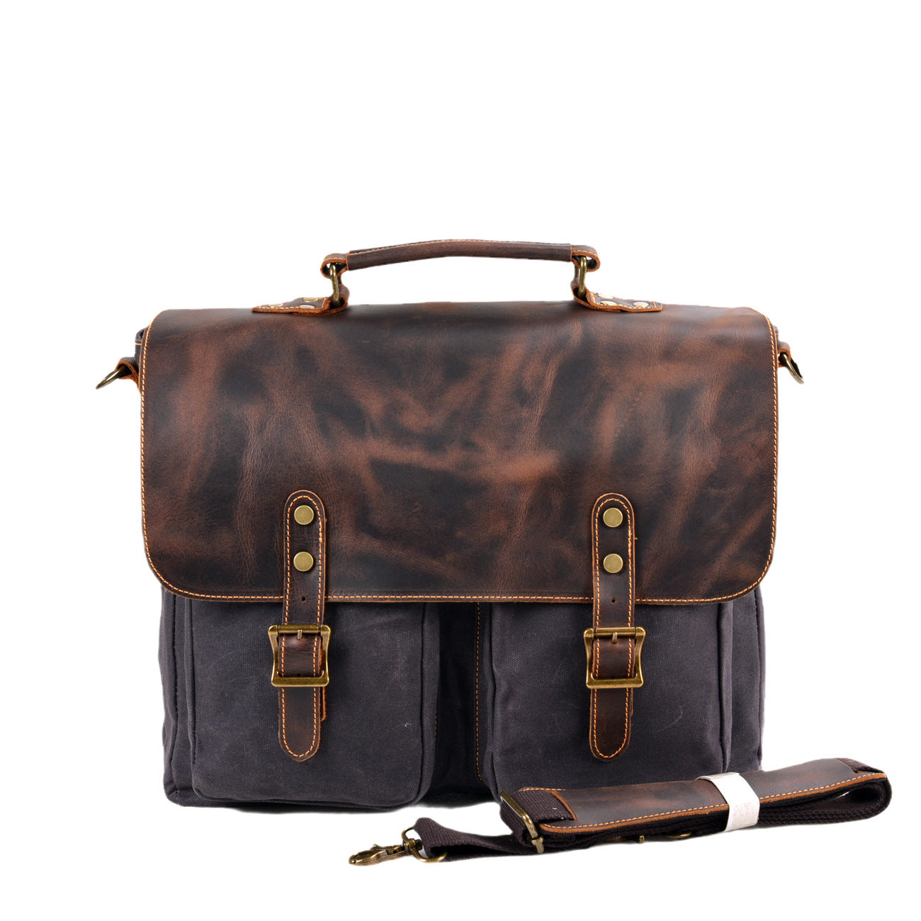 Sac à main imperméable à toile pointure en cuir