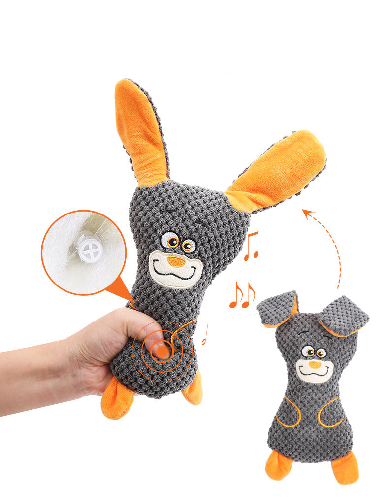 Jouets en peluche de chien Squeak mignons formes animales Grin de dents et de dents propres Pla interactif