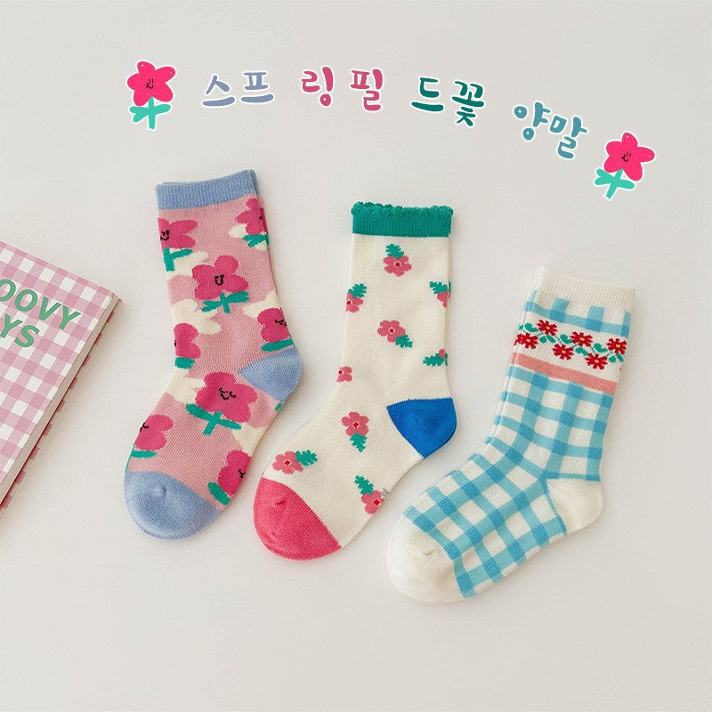 Chaussettes colorées de 3 paires à point d'onde