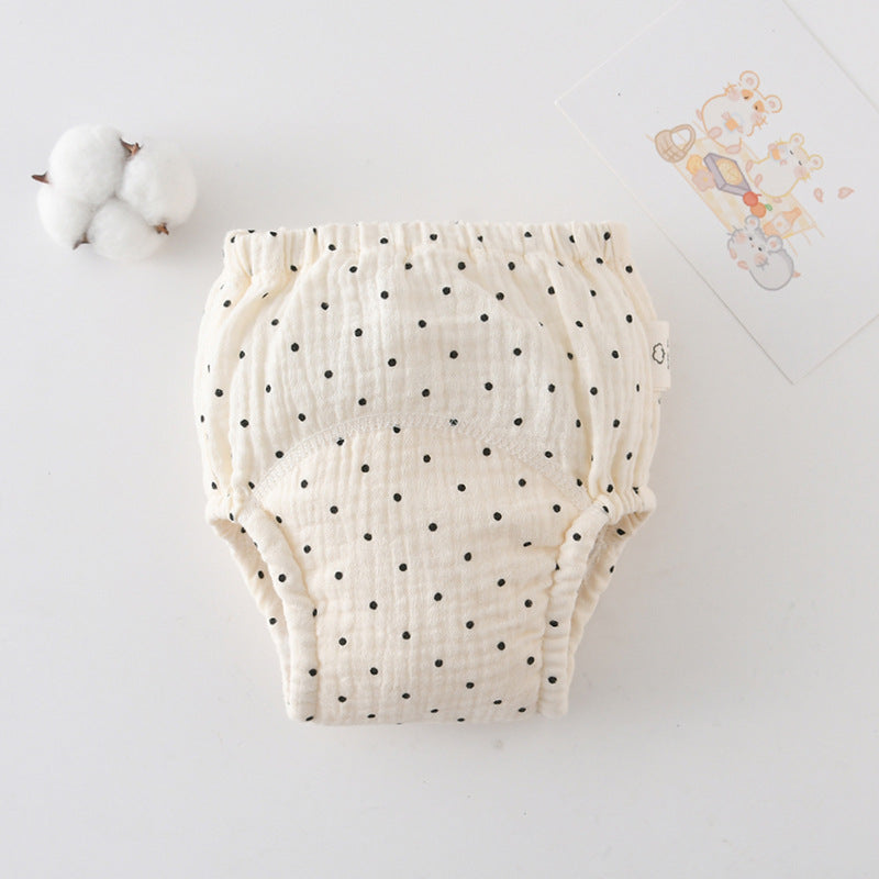 Pantalon d'entrainement en Urine pour bébé en coton Gauze Pantoufles pures à couches