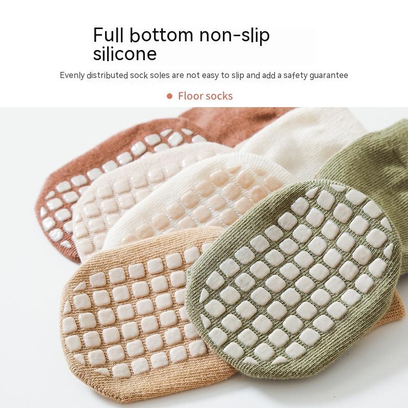 Bébé Automne et hiver Colle antidérapante Fond Chaussettes antidérapantes Tube Chaussettes