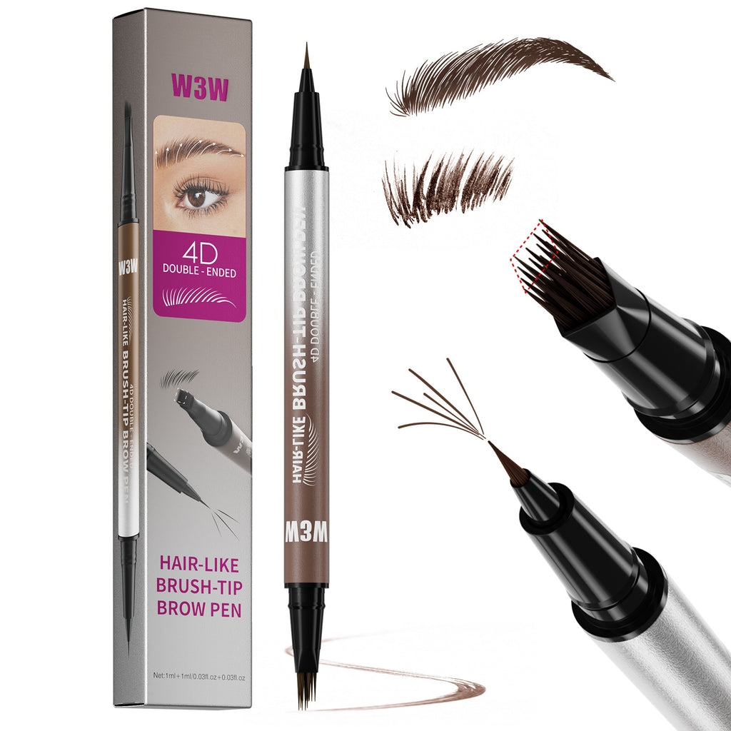 Crayon à sourcils à double extrémité étanche anti-suisse
