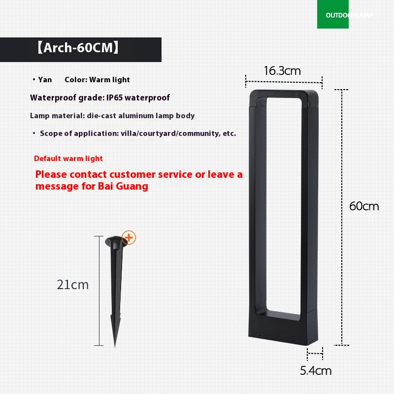 Lampe extérieure de pelouse à LED étanche