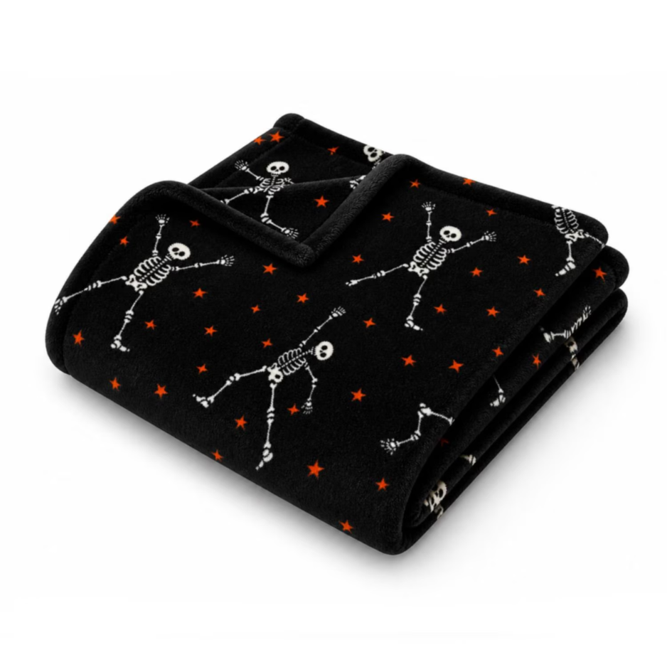 Halloween Lounge Lancer la couverture nuit danser Skeletons 60 X 70 pouces
