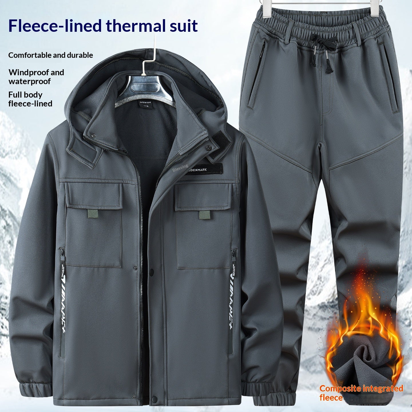 Veste et pantalons d'extérieur en polaire