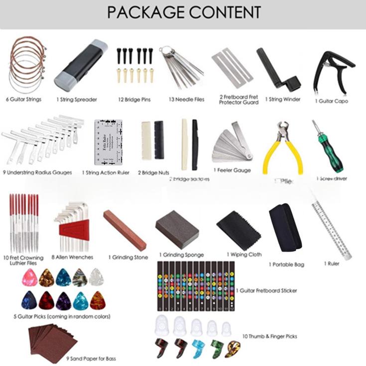 Kit pour l'entretien de la guitare Et nettoyage
