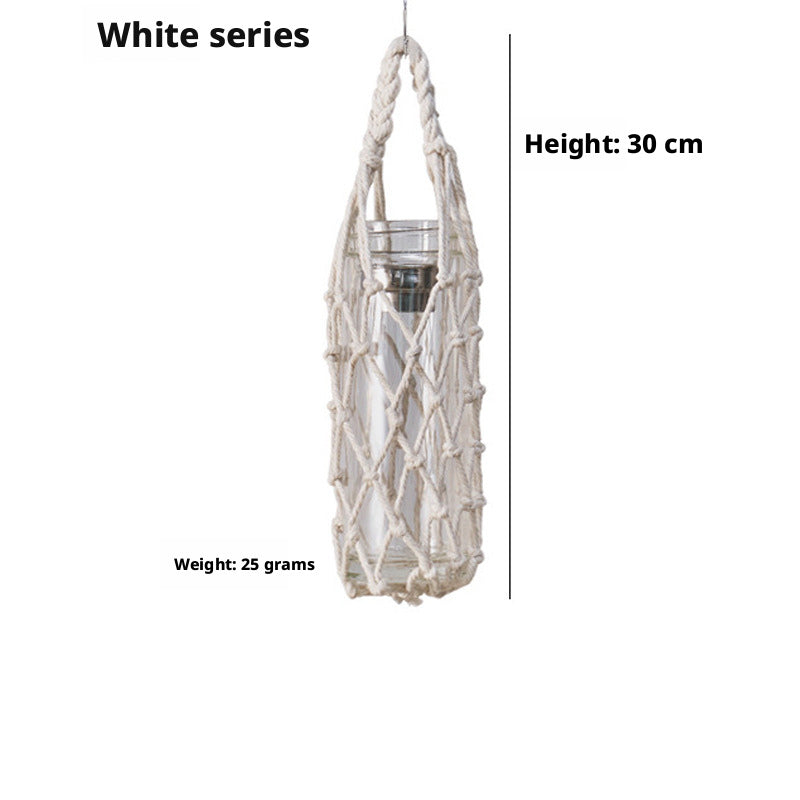 Hand-Woven Water Cup Lid - White - 1 piece
