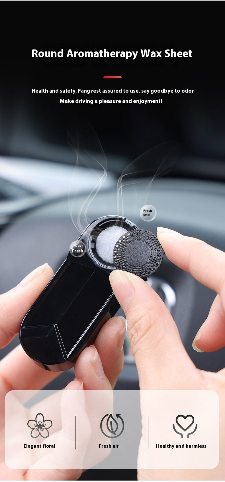 Aromathérapie de lumière d'avertissement solaire automobile