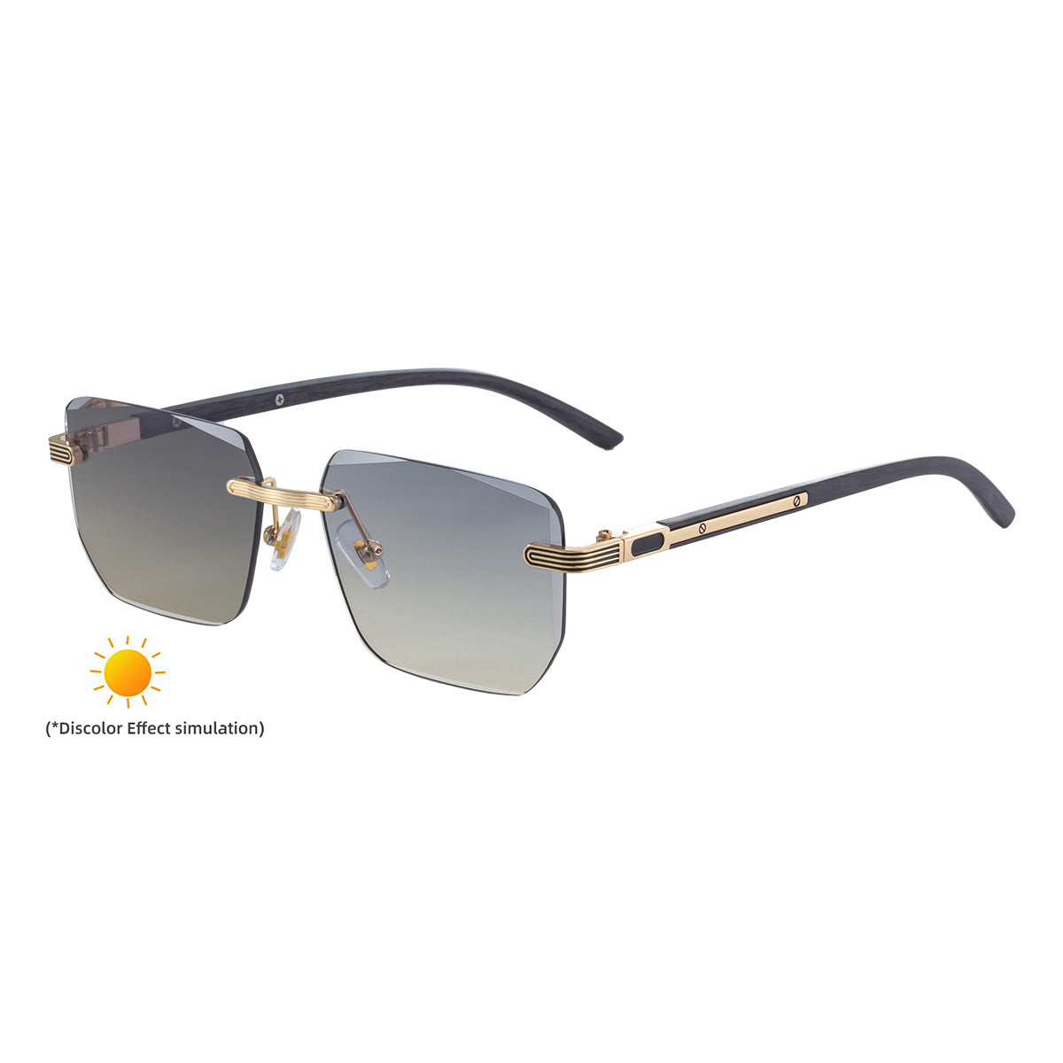 Lunettes de soleil sans cadre pour hommes haut de gamme
