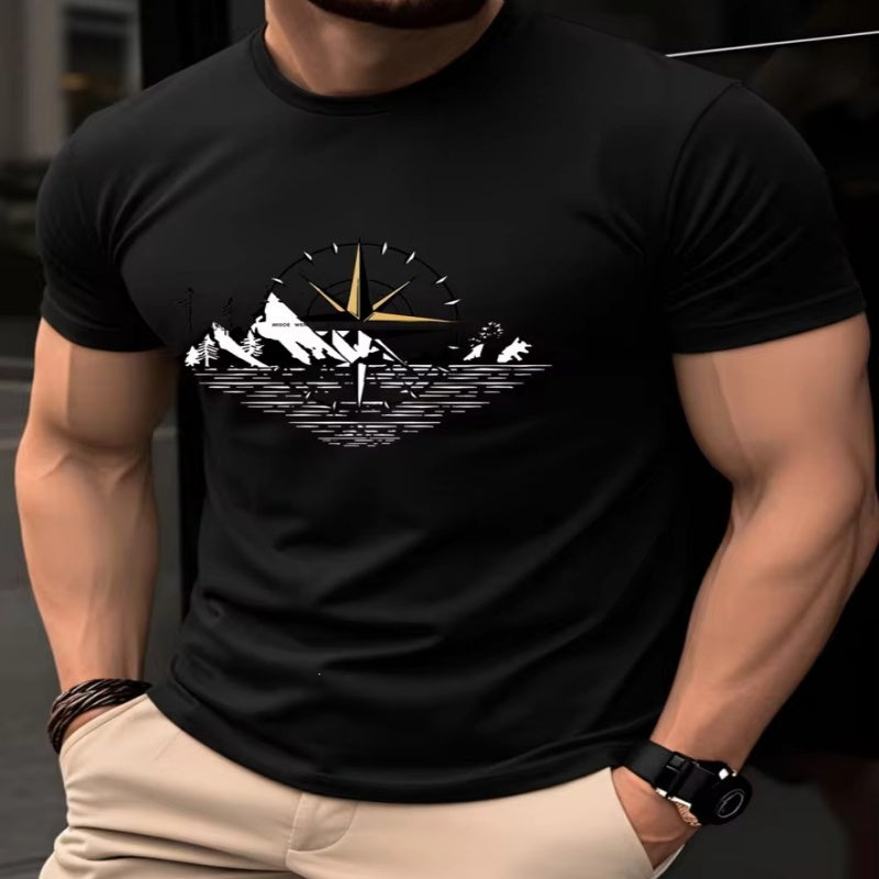 Chemise Homme Retro Compass à manches courtes