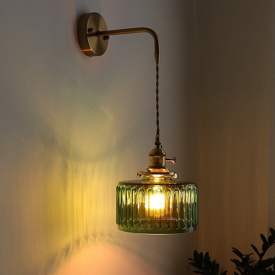 Lampe murale en verre de laiton Chambre simple