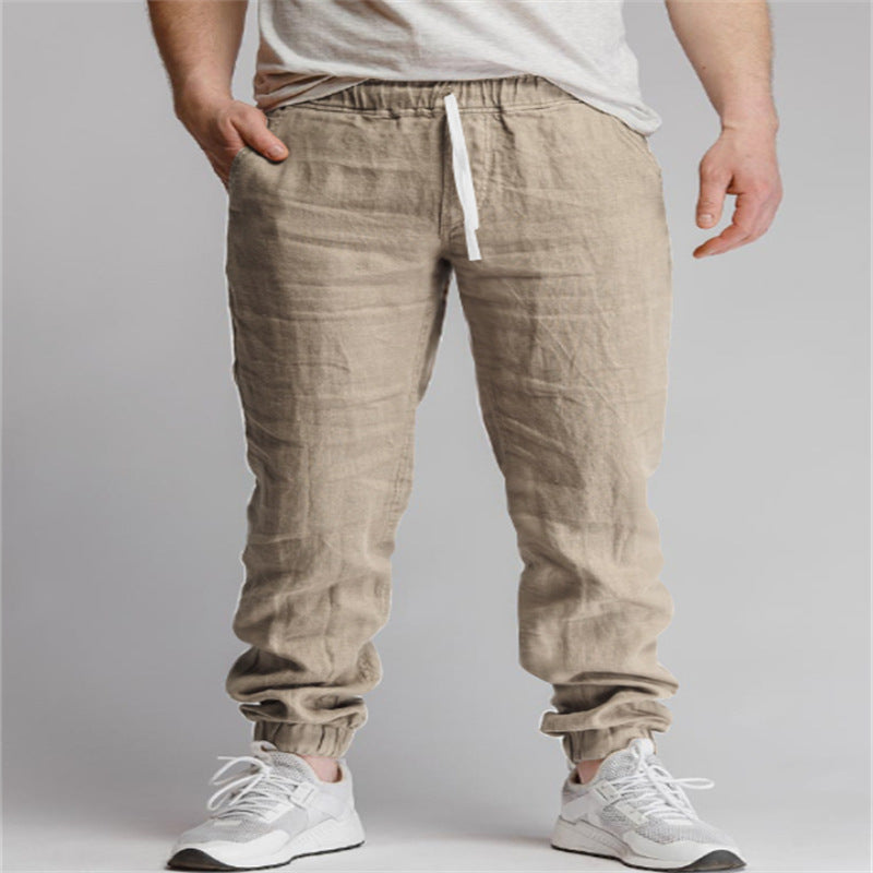 Pantalon de jogging respirant à l'extérieur casual en couleur solide avec des pantalons élastiques