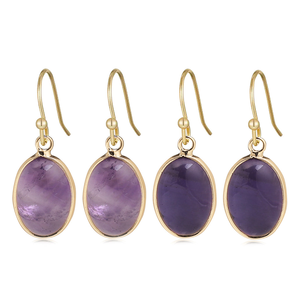 Boucles d'oreilles pendentif Teardrop pierre