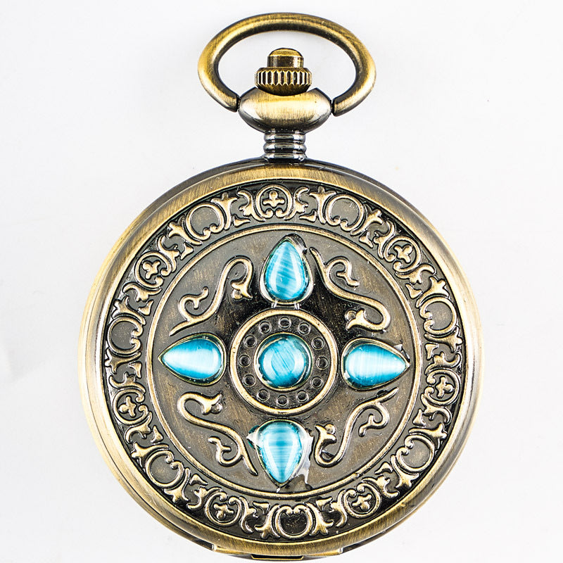 Montre de poche mécanique rétro-ouverte