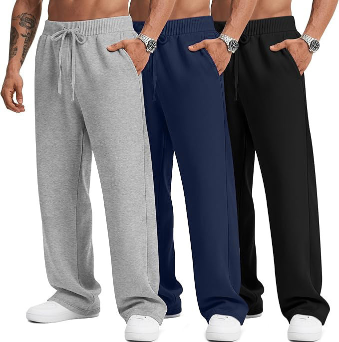 Pantalons à cordes à cordon droit pour hommes