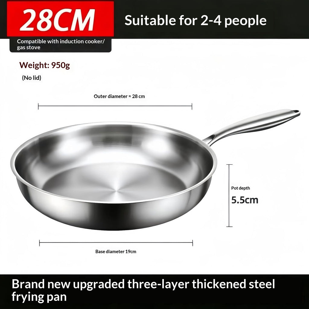 304 Stainless Steel Non-stick Frying Pan