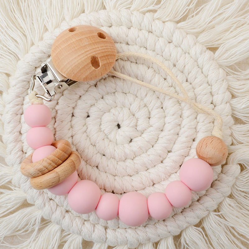 Baby Supplies Creative Baby Silicone Perles Dentition Chaine de sucette à mâcher Chaîne Anti-Lost Stra