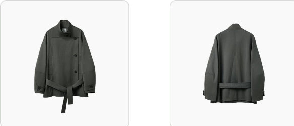 Designer-style double-arm jacket for small figurines