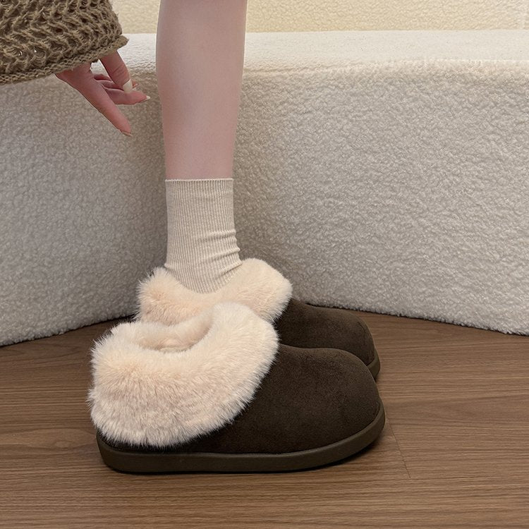 Mao Bottes courtes Mao Retro Fleece Chaussure de neige polyvalente et épaisse Bottes de neige pour femmes