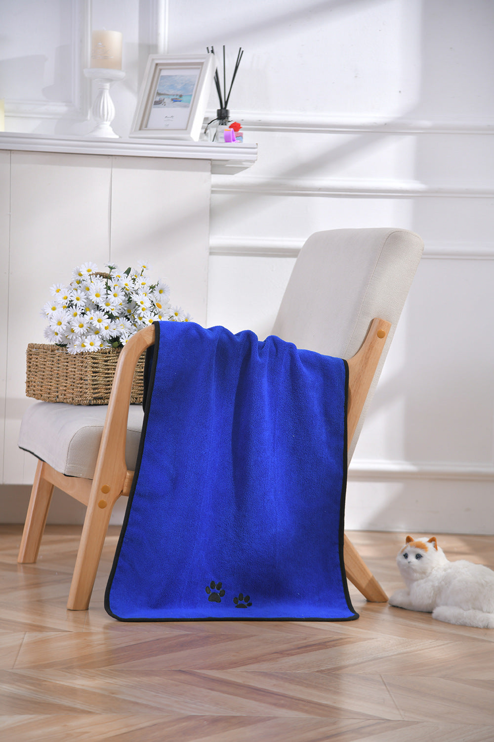 Serviette en microfibre imprimée couleur solide