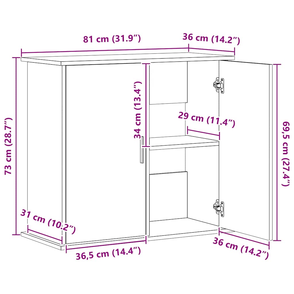 Aquarium Stand 81x matériau de bois Aquarium Stand 81x matériau de bois