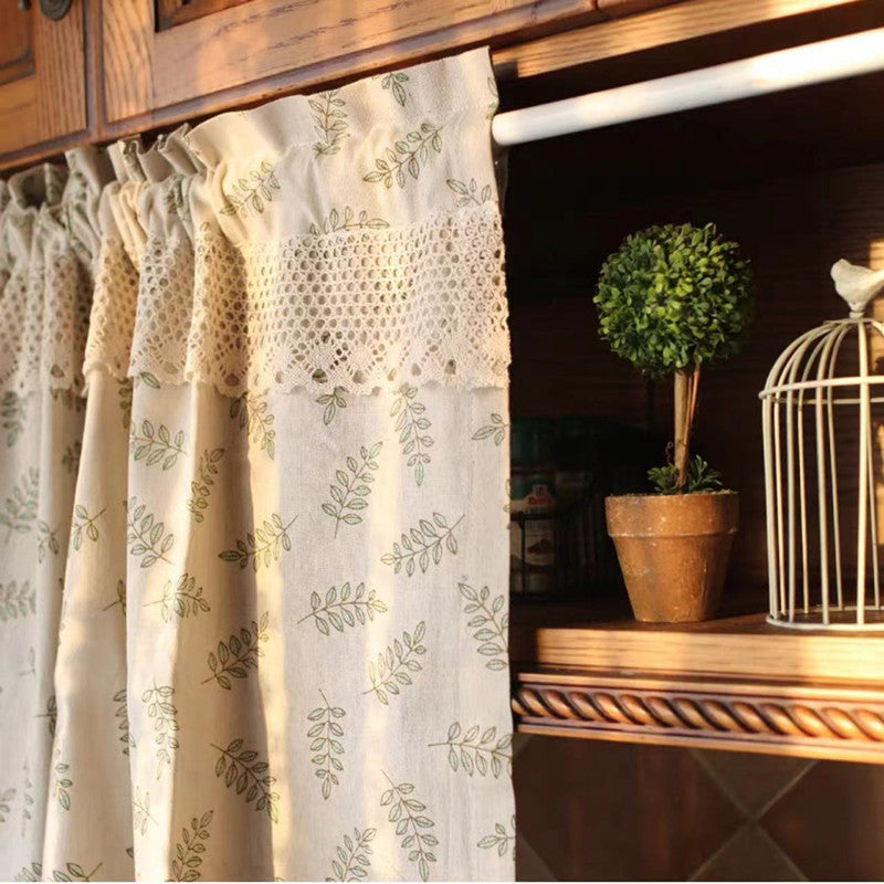 Small floral American pastoral style curtain
