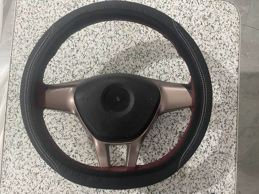 Couverture de volant de voiture Fibre en cuir double cercle