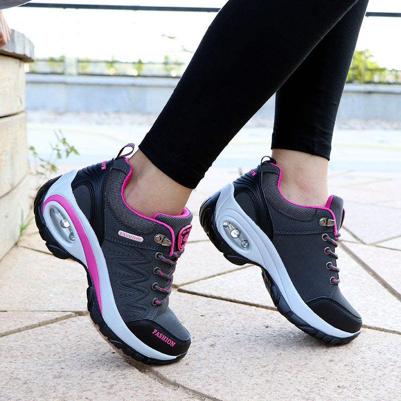 Automne Hiver Femmes Sneakers Air Coussin Design Platform Chaussures