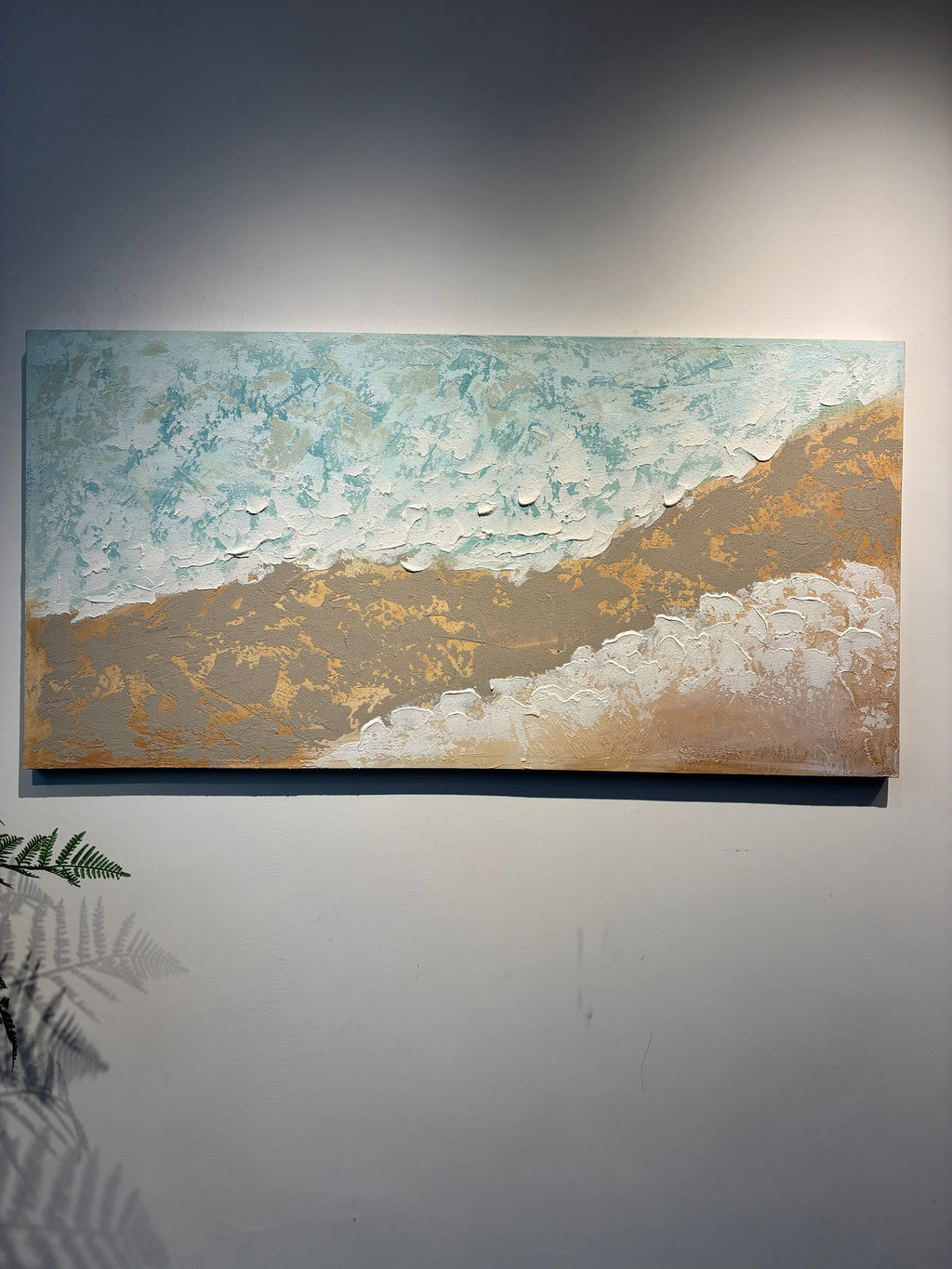24x48 Neutre Plage Paysage Toile Wall Art